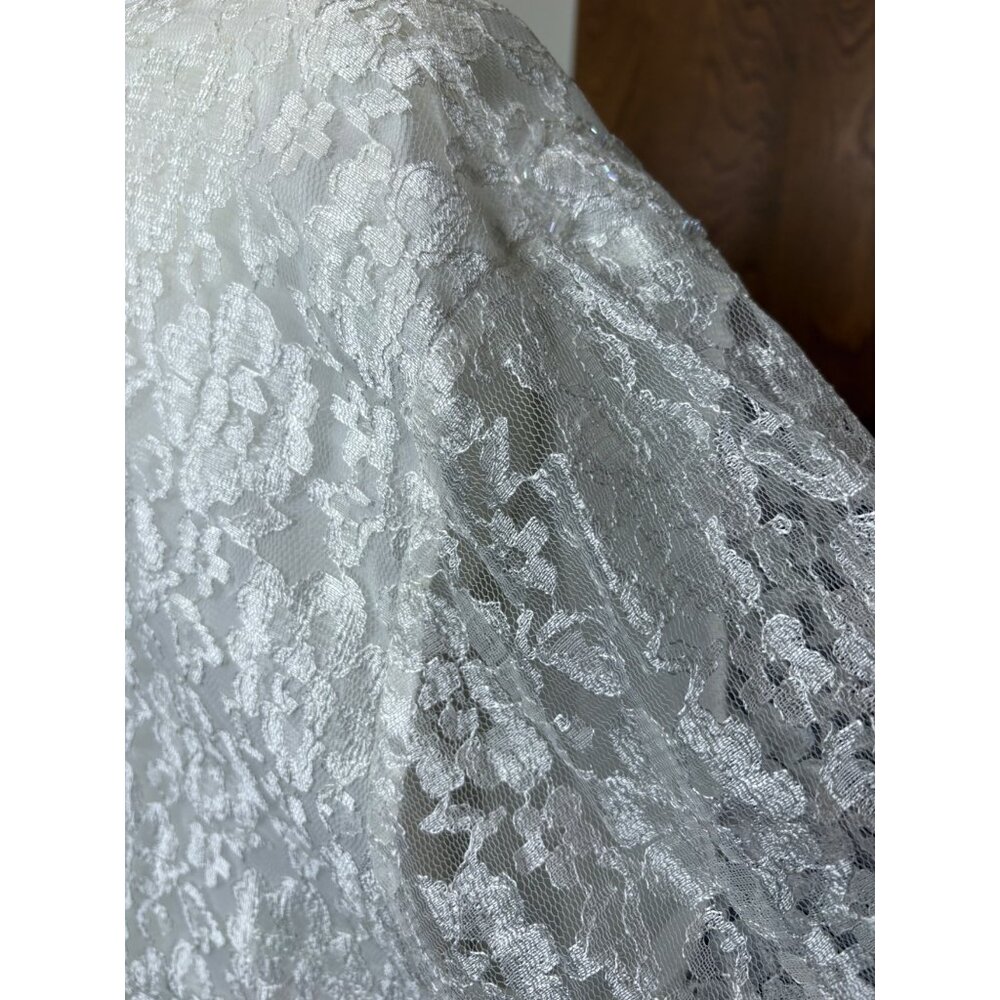 NEW Vintage-Inspired Lace Asymmetrical Top 2X Fringe Hem Angelcore Cottage Core - Picture 14 of 16